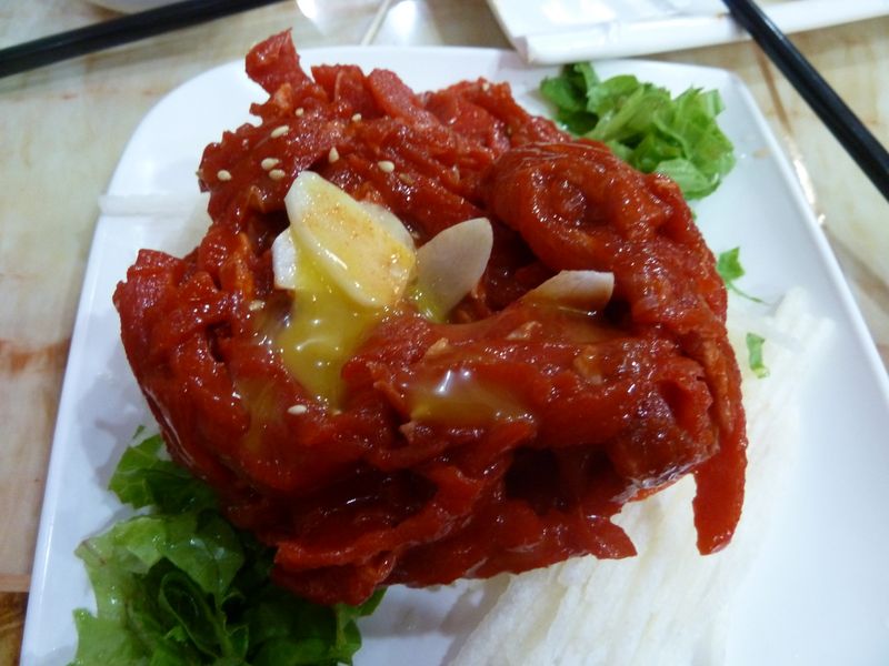 Raw beef meat, Shanghai, China